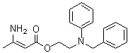 3-Amino-2-butenoic acid 2-[phenyl(phenylmethyl)amino]ethyl ester molecular structure (CAS 111011-79-1)