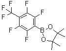 2,3,5,6-Tetrafluoro-4-(trifluoromethyl)phenylboronic acid pinacol ester molecular structure (CAS 1111096-06-0)