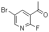 结构式 CAS# 1111637-74-1, 1-(5-溴-2-氟-3-吡啶基)乙酮