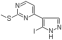 4-(5-Iodo-1H-pyrazol-4-yl)-2-(methylthio)pyrimidine molecular structure (CAS 1111637-86-5)