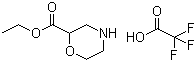 2-Morpholinecarboxylic acid ethyl ester 2,2,2-trifluoroacetate molecular structure (CAS 1111640-52-8)