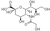 N-Glycolylneuraminic acid molecular structure (CAS 1113-83-3)