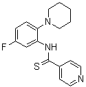 N-[5-Fluoro-2-(1-piperidinyl)phenyl]-4-pyridinecarbothioamide molecular structure (CAS 1113044-49-7)