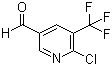 structure of CAS# 1113049-90-3, 6-Chloro-5-(trifluoromethyl)-3-pyridinecarboxaldehyde;2-Chloro-3-trifluoromethylpyridine-5-carboxaldehyde