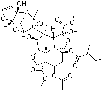 structure of CAS# 11141-17-6, Azadirachtin;Azadirachtin A; Azatin; Azatin EC; Azatin Magnum; Azatin XL; BioNEEM; Ecozin; Gronim; NeemAzal F; NeemAzal T; NeemAzal W; Neemazol; Neemgold; Nimbicidine; Nimurin; Oikos; Oikos 25 plus; Oikos 323 Bio; Ornazin; Safer BioNEEM; Suneem; Superneem; (2aR,3S,4S,4aR,5S,7aS,8S,10R,10aS,10bR)-10-(Acetyloxy)octahydro-3,5-dihydroxy-4-methyl-8-[[(2E)-2-methyl-1-oxo-2-buten-1-yl]oxy]-4-[(1aR,2S,3aS,6aS,7S,7aS)-3a,6a,7,7a-tetrahydro-6a-hydroxy-7a-methyl-2,7-methanofuro[2,3-b]oxireno[e]oxepin-1a(2H)-yl]-1H,7H-naphtho[1,8-bc:4,4a-c']difuran-5,10a(8H)-dicarboxylic acid 5,10a-dimethyl ester