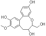 structure of CAS# 111830-77-4, 7,8-Dihydro-6-(hydroxymethyl)-10-methoxy-6H-dibenz[b,d]oxocin-3,7,11-triol stereoisomer
