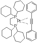 [1,2-Ethanediylbis[dicyclohexylphosphine]][1,1'-(eta2-1,2-ethynediyl)bis[benzene]]platinum molecular structure (CAS 111848-25-0)