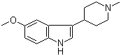 5-甲氧基-3-(1-甲基-4-哌啶基)吲哚分子结构 (CAS 111963-87-2)