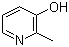 结构式 CAS# 1121-25-1, 3-羟基-2-甲基吡啶