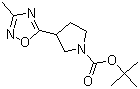 structure of CAS# 1121057-53-1, 3-(3-Methyl-1,2,4-oxadiazol-5-yl)-1-pyrrolidinecarboxylic acid 1,1-dimethylethyl ester