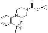 结构式 CAS# 1121596-52-8, 4-[2-(三氟甲基)苯基]-1-哌嗪羧酸叔丁酯