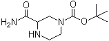 结构式 CAS# 112257-24-6, 4-(叔丁氧羰基)哌嗪-2-甲酰胺