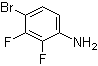 4-溴-2,3-二氟苯胺分子结构 (CAS 112279-72-8)