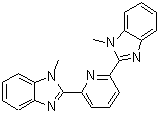 结构式 CAS# 112362-30-8, 2,6-二(1-甲基苯并咪唑-2-基)吡啶