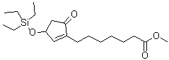 structure of CAS# 112713-92-5, 5-Oxo-3-[(triethylsilyl)oxy]-1-cyclopentene-1-heptanoic acid methyl ester