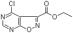 4-氯异恶唑并[5,4-d]嘧啶-3-甲酸乙酯分子结构 (CAS 1127366-79-3)