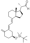(alphaS,1R,3aS,4E,7aR)-4-[(2E)-[(5S)-5-[[(1,1-Dimethylethyl)dimethylsilyl]oxy]-2-methylenecyclohexylidene]ethylidene]octahydro-alpha,7a-dimethyl-1H-indene-1-acetaldehyde molecular structure (CAS 112828-12-3)