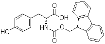 (R)-N-Fmoc-D-tyrosine molecular structure (CAS 112883-29-1)
