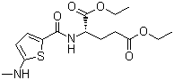 结构式 CAS# 112889-02-8, N-(5-甲氨基-2-噻吩甲酰基)-L-谷氨酸二乙酯