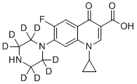 structure of CAS# 1130050-35-9, Ciprofloxacin-d8;1-cyclopropyl-6-fluoro-7-(2,2,3,3,5,5,6,6-octadeuteriopiperazin-1-yl)-4-oxoquinoline-3-carboxylic acid
