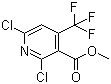 结构式 CAS# 1130344-76-1, 2,6-二氯-4-(三氟甲基)吡啶-3-羧酸甲酯
