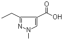 结构式 CAS# 113100-49-5, 3-乙基-1-甲基-1H-吡唑-4-羧酸