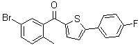 2-(5-溴-2-甲基苯甲酰基)-5-(4-氟苯基)噻吩分子结构 (CAS 1132832-75-7)
