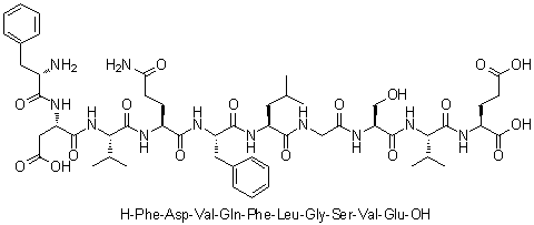 L-Phenylalanyl-L-alpha-aspartyl-L-valyl-L-glutaminyl-L-phenylalanyl-L-leucylglycyl-L-seryl-L-valyl-L-glutamic acid molecular structure (CAS 1133962-09-0)