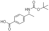 4-[(1R)-1-[[(tert-Butoxy)carbonyl]amino]ethyl]benzoic acid molecular structure (CAS 1134776-30-9)