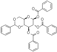 4,6-O-(Phenylmethylene)-beta-D-glucopyranose tribenzoate molecular structure (CAS 113544-56-2)