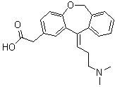 (11E)-11-[3-(Dimethylamino)propylidene]-6,11-dihydrodibenz[b,e]oxepin-2-acetic acid molecular structure (CAS 113806-06-7)