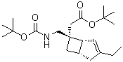 (1R,5S,6S)-6-[[[(1,1-Dimethylethoxy)carbonyl]amino]methyl]-3-ethyl-bicyclo[3.2.0]hept-3-ene-6-acetic acid 1,1-dimethylethyl ester molecular structure (CAS 1138246-20-4)
