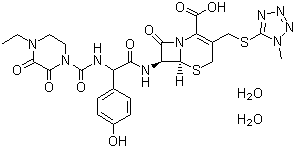 Cefoperazone dihydrate molecular structure (CAS 113826-44-1)