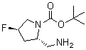 structure of CAS# 1138324-46-5, (2S,4R)-2-(Aminomethyl)-4-fluoro-1-pyrrolidinecarboxylic acid 1,1-dimethylethyl ester