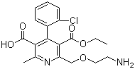 2-[(2-Aminoethoxy)methyl]-4-(2-chlorophenyl)-6-methyl-3,5-pyridinedicarboxylic acid 3-ethyl ester molecular structure (CAS 113994-38-0)