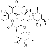 Erythromycin molecular structure (CAS 114-07-8)
