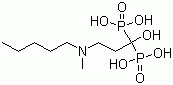 结构式 CAS# 114084-78-5, 伊班膦酸; 1-羟基-3-(甲基正戊胺基)-丙叉-1,1-双膦酸