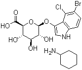 5-Bromo-4-chloro-3-indolyl-beta-D-glucuronide cyclohexylammonium salt molecular structure (CAS 114162-64-0)
