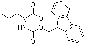 Fmoc-D-leucine molecular structure (CAS 114360-54-2)