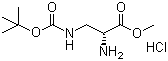 N'-(tert-Butoxycarbonyl)-D-2,3-diaminopropionic acid methyl ester hydrochloride molecular structure (CAS 114559-25-0)