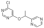structure of CAS# 1146080-25-2, 4-Chloro-6-[1-(2-pyrazinyl)ethoxy]pyrimidine