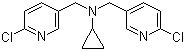 structure of CAS# 1146080-51-4, 6-Chloro-N-[(6-chloro-3-pyridinyl)methyl]-N-cyclopropyl-3-pyridinemethanamine