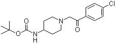 N-[1-[2-(4-Chlorophenyl)-2-oxoethyl]-4-piperidinyl]carbamic acid tert-butyl ester molecular structure (CAS 1146080-69-4)