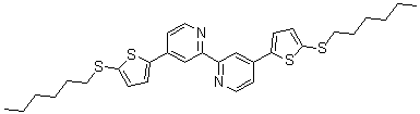 structure of CAS# 1146182-96-8, 4,4'-Bis[5-(hexylthio)-2-thienyl]-2,2'-bipyridine