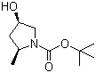 structure of CAS# 114676-93-6, (2R,4R)-N-Boc-4-hydroxy-2-methylpyrrolidine;(2R,4R)-tert-Butyl 4-hydroxy-2-methylpyrrolidine-1-carboxylate; (2R,4R)-1-(tert-Butoxycarbonyl)-4-hydroxy-2-methylpyrrolidine; (2R,4R)-4-Hydroxy-2-methyl-1-pyrrolidinecarboxylic acid 1,1-dimethylethyl ester