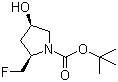 (2R,4R)-N-Boc-2-(fluoromethyl)-4-hydroxypyrrolidine molecular structure (CAS 114676-97-0)