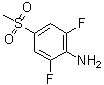 结构式 CAS# 1147557-74-1, 2,6-二氟-4-(甲基磺酰基)苯胺