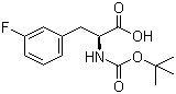 structure of CAS# 114873-01-7, Boc-L-3-Fluorophenylalanine;(S)-2-[(tert-Butoxycarbonyl)amino]-3-(3-fluorophenyl)propanoic acid