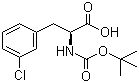 (S)-N-Boc-3-Chlorophenylalanine molecular structure (CAS 114873-03-9)