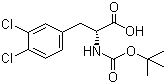 structure of CAS# 114873-13-1, Boc-3,4-dichloro-D-phenylalanine;Boc-D-3,4-Dichlorophe; Boc-3,4-dichloro-D-Phe-OH; Boc-D-Phe(3,4-Cl2)-OH; tert-Butoxycarbonyl-D-3,4-dichlorophenylalanine